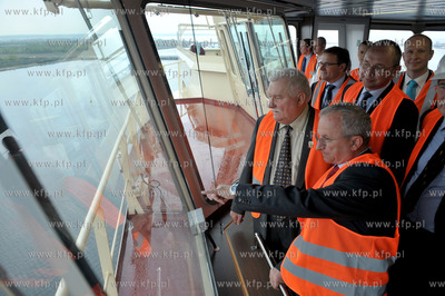 Terminal DCT w Gdansku. Prezydent Lech Walesa, z Prezydentem...