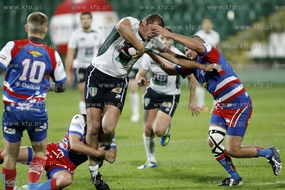 Ekstraliga rugby. Mecz Lechia Gdansk - Budowlani Lodz....