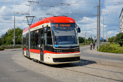 Stogi. Ul. W. Stryjewskiego. Wakacyjna liniatramwajowa...