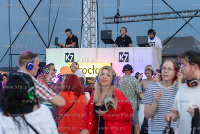 Sopot. Molo. Dni Kurortu w Sopocie. Nz. Silent disco....