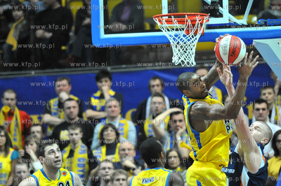 Gdynia. Mecz XXII kolejki Polskiej Ligi Koszykowki...