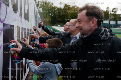 Gdansk. Stadion MOSiR przy ul. Traugutta. Akcja Polska...