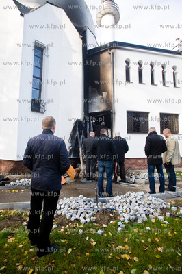 Gdansk. Meczet przy ul. Abrahama, pod drzwiami ktorego...