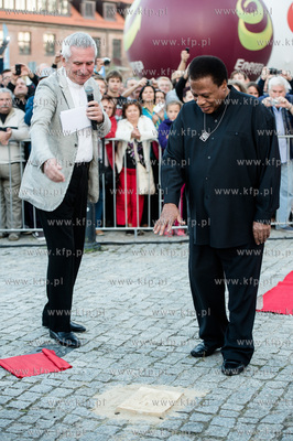 Gdansk. Solidarity of Arts. Uroczystosc odcisniecia...