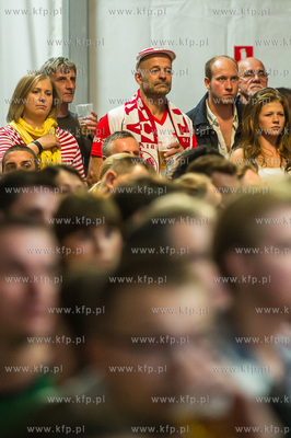 Gdansk. Targ Rybny. Gdanska Strefa Kibica, towarzyszaca...