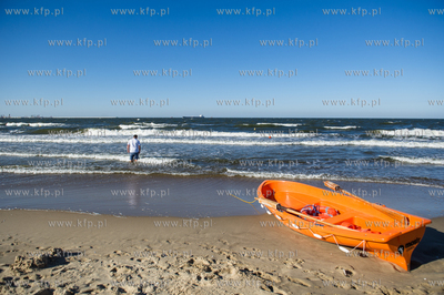 Gdansk. Letni wypoczynek na plazy miejskiej Stogi....
