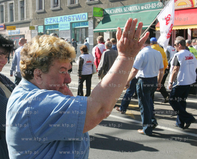 Szczecin. Kilka tysiecy zwiazkowcow z calej Polski...