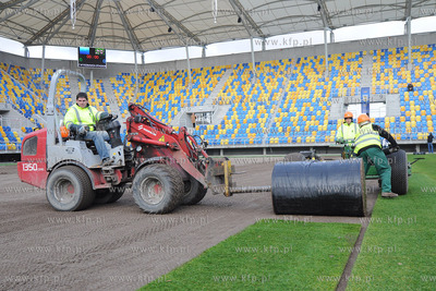 Dzien Otwarty na budowanym stadionie pilkarskim przy...