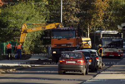 Gdańsk. Ulica Sobieskiego po remoncie nawierzchni....
