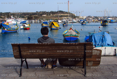 Malta. Kutry w porcie w Marsaxlokk 01.05.2013 fot....