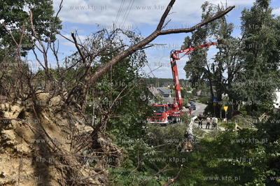 Skutki wichury na Pomorzu.  Raduń na Kaszubach, gmina...