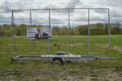 Gdańsk Matarnia, ul. Budowlanych. Billboard wyborczy...