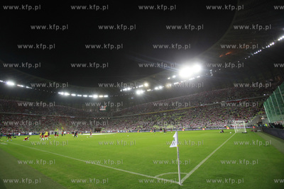Gdansk. Stadion pilkarski PGE Arena. Mecz towarzyski...