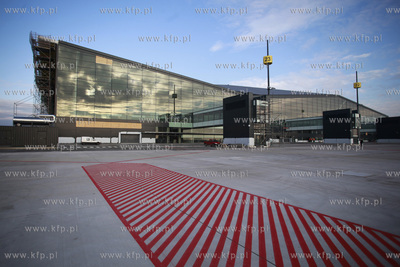 Gdansk Rebiechowo. Lotnisko im. Lecha Walesy. Uroczyste...