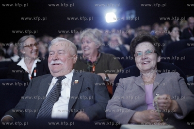 37 Gdynia Film Festival. Nz Lech Walesa z zona Danuta...
