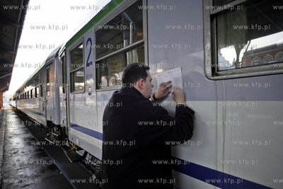 Gdansk. Dworzec Glowny PKP. Strajk kolejarzy.
25.01.2013
fot....