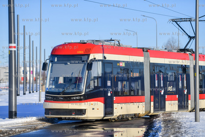 Tramwaj pesa jazz duo na pętli Ujeścisko. 14.02.2021...