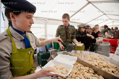 Gdansk. Targ Weglowy. Wielka Sobota. Sniadanie wielkanocne...