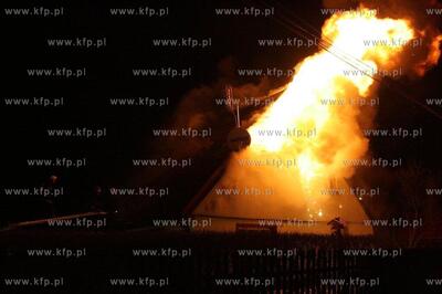 Pozar domu na ulicy Ornitologow 4 w Gdansku - Gorkach...