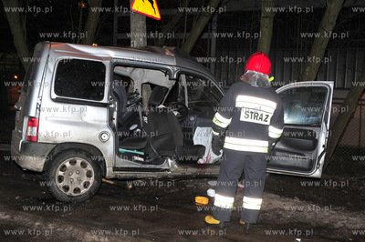 Sopot. Ulica Malczewskiego.  Wypadek samochodowy. Okolo...