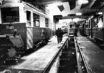 Warsztaty w zajezdni tramwajowej . 
20.01.1985
Fot....