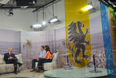 Studio telewizji CSBTV w Rumi. Nagranie programu "...