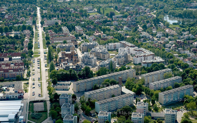 Gdansk Przymorze z lotu ptaka. Osiedle Oliwa Park zlokalizowane...