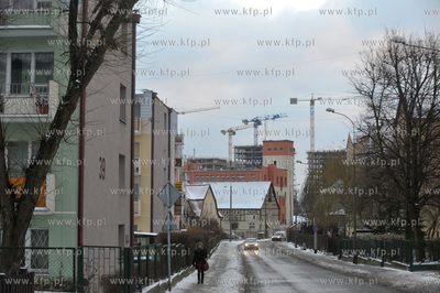 Gdańsk Wrzeszcz. Ul. Stefana Batorego, w głębi widać...
