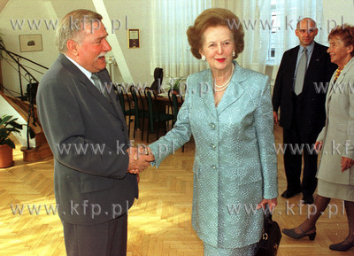 Spotkanie Lecha Walesy z Margaret Thatcher w Zielonej...