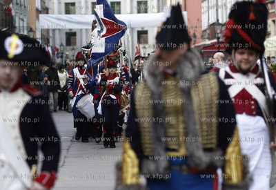 Gdansk.Ul. Dluga inscenizacja wjazdu Napoleona i jego...