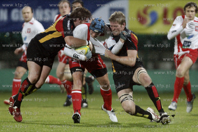 Gdansk. Stadion przy ul. Traugutta. Mecz rugby dywizji...