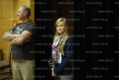 Gdansk. Budynek Not. Precasting do programu telewizji...