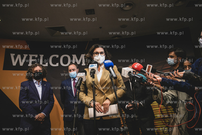 Briefing prasowy na terenie gdańskiego stadionu dot....