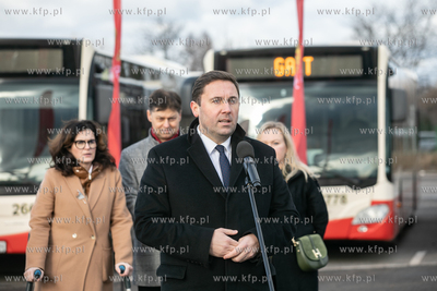 Zajezdnia autobusowa przy ul Hallera w Gdańsku. Konferencja...