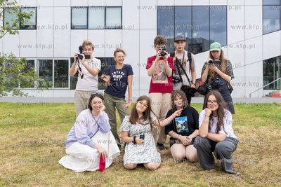 Kinowe wakacje w Gdyni. Nz. Plan filmowy  podczas warsztatów...