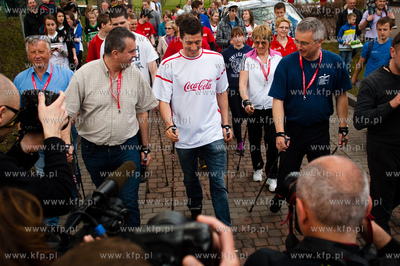 Gdansk. Teren AWFiS. Pilkarz Robert Lewandowski - reprezentant...
