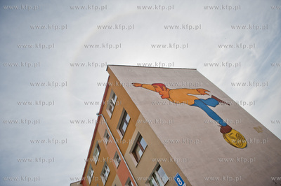 Gdansk. Zaspa. Nowy mural przy ul. Skarzynskiego autorstwa...