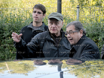 Andrzej Kotkowski na planie zdjeciowym filmu "Uklad...