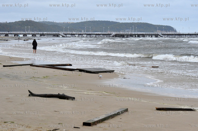 Sopot. Zatoka Gdanska. Sztorm. 05.10.2016 fot. Jerzy...
