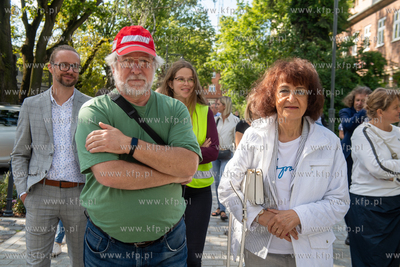 Spacer z radnymi z okazji otwarcia nowego woonerfu...