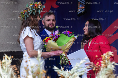 Dożynki w gminie Pruszcz Gdański w Cieplewie. Na...