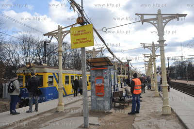 Remontowany przystanek Szybkiej Kolei Miejskiej w Sopocie....