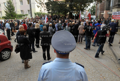 Gdansk, Wrzeszcz. Jaroslaw Kaczynski przyjechal do...