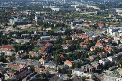 Gdansk Wrzeszcz z lotu ptaka. Na dole okolice ul. Partyzantow,...