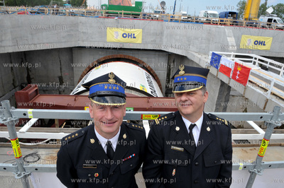 Gdansk, ul. Ku Ujsciu. Chrzest maszyny TBM, ktora otrzymala...