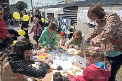 Gdansk Orunia. Akcji malowania scian tunelu na ul....