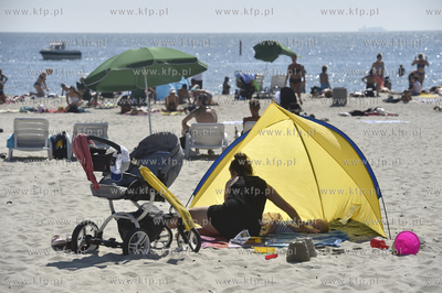 Plaża Gdynia - Środmieście. 26.07.2018 fot. Maciej...