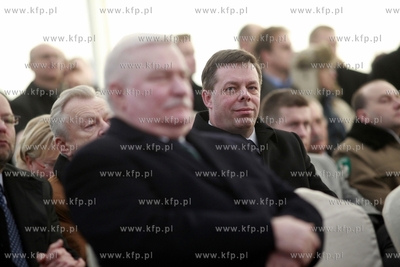 Gdansk Rebiechowo. Lotnisko im. Lecha Walesy. Uroczyste...