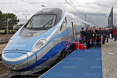 Miedzynarodowe Targi Gdanskie. Wloski pociag Pendolino...