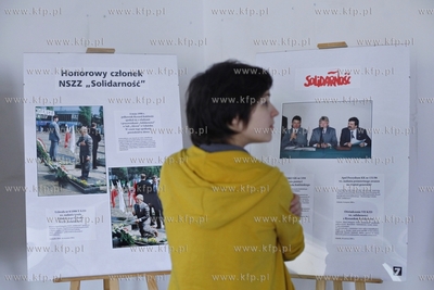 Siedziba NSZZ Solidarnosc w Gdansku.Otwarcie wystawy...